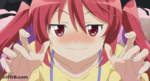 Red-Haired Girl With Red Eyes Funny Face GIF