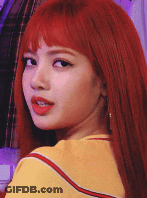 Red Haired Lisa Kiss Finger Heart GIF