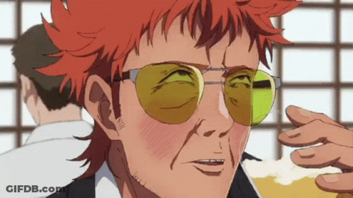 Red-Haired Man In Yellow Sunglasses Holding Beer GIF
