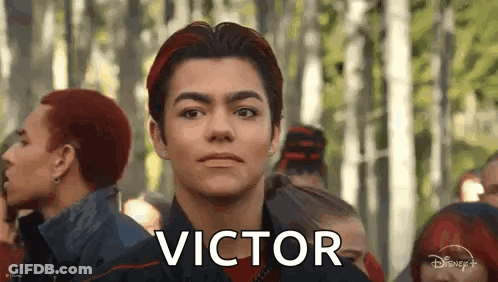 Red-Haired Man Saying Victor To Crowd GIF