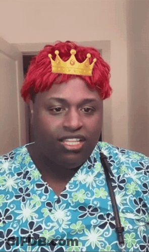 Red-Haired Man Wearing Crown GIF