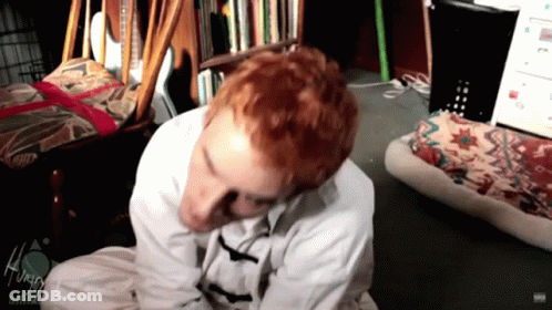 Red-Haired Person In White Shirt Saying Always GIF