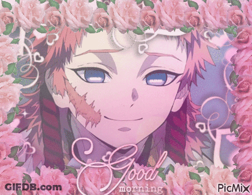 Red-Haired Person With Black Stripes Holding Sword GIF