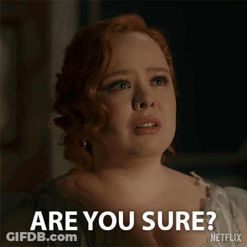 Red-Haired Woman Asks Is She Sure GIF