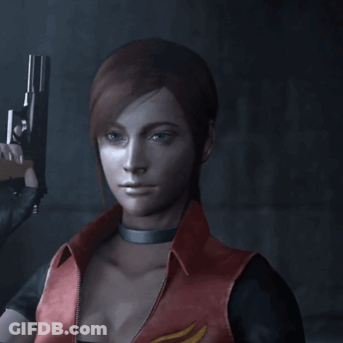 Red-Haired Woman Holding Gun GIF