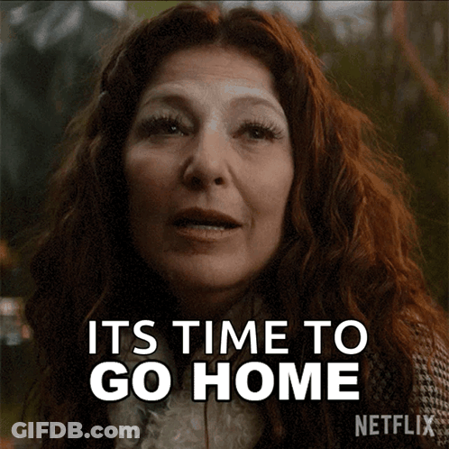 Red Haired Woman Saying Time To Go GIF