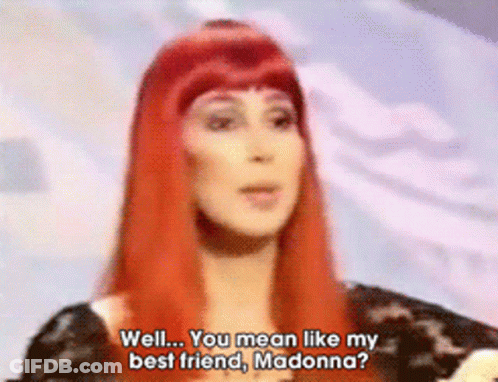 Red Haired Woman Talking About Madonna GIF