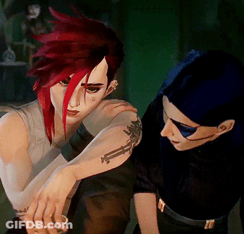 Red-Haired Woman With Tattoo A GIF