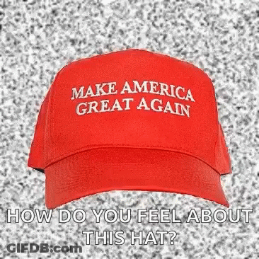 Red Hat With Make America Great Again Embroidered GIF