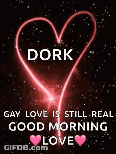 Red Heart Dork Gay Love Good Morning GIF