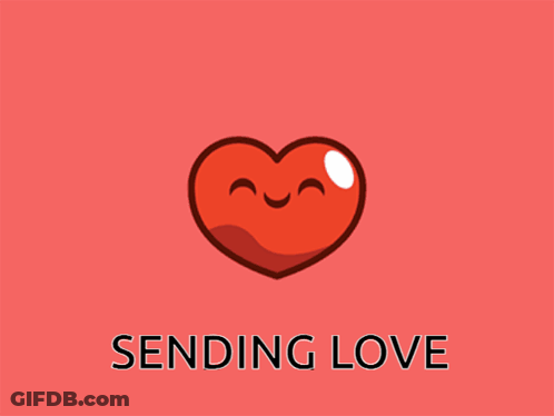Red Heart Face Sending Love GIF