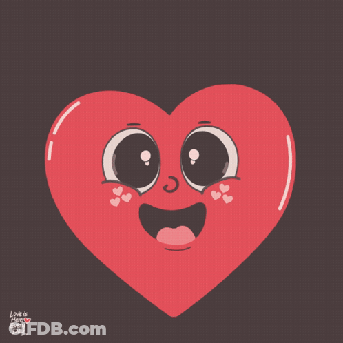 Red Heart Face With Love You Pops GIF