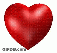 Red Heart Floating GIF