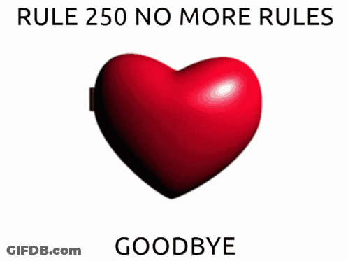 Red Heart Girl Rule 250 No More Rules Goodbye GIF