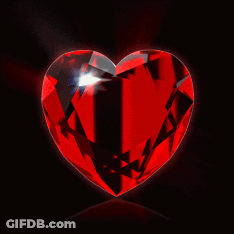 Red Heart Glowing In The Dark GIF