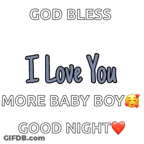 Red Heart God Bless I Love You More Baby Boy GIF