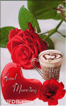 Red Heart Good Morning GIF