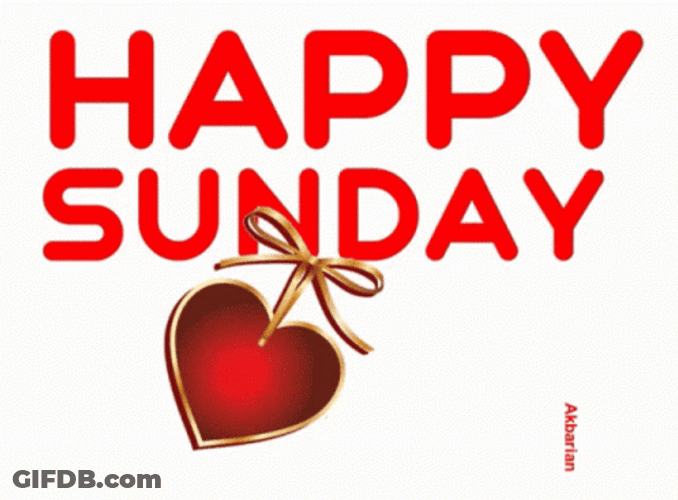 Red Heart Happy Fall Sunday GIF