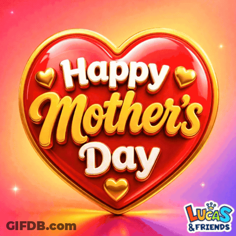 Red Heart Happy Mothers Day GIF