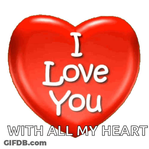 Red Heart I Love You With All My Heart GIF
