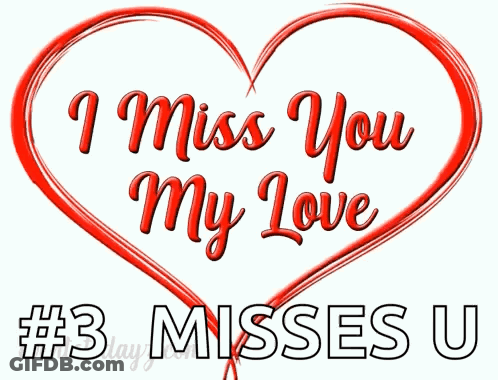 Red Heart I Miss You My Love #3 Misses U GIF