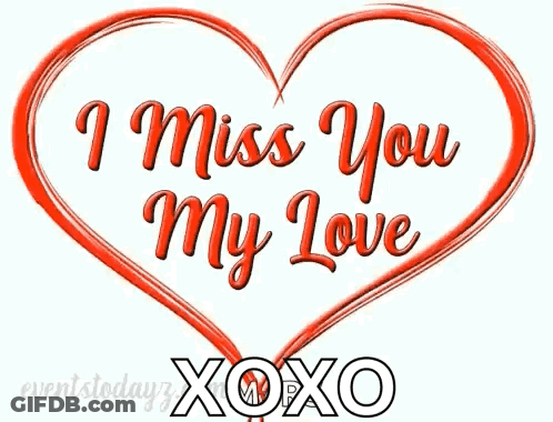 Red Heart I Miss You My Love GIF