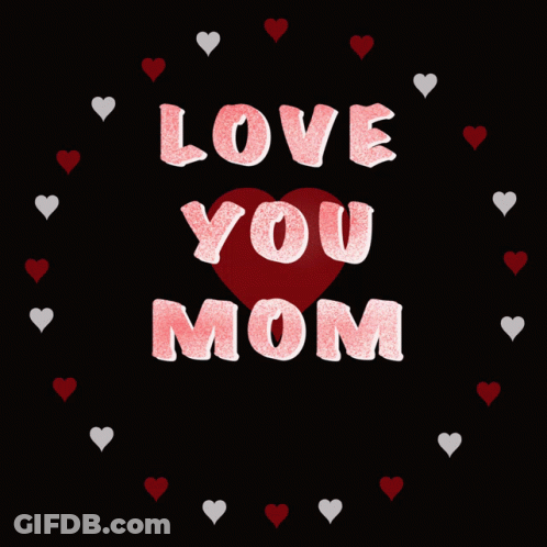 Red Heart Love You Mom GIF