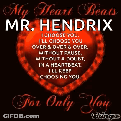 Red Heart My Heart Beats Mr. Hendrix GIF
