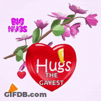 Red Heart Saying Big Hugs The Gayest GIF
