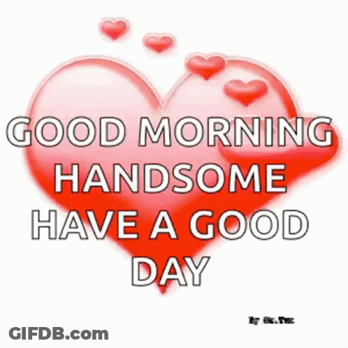 Red Heart Saying Good Morning GIF