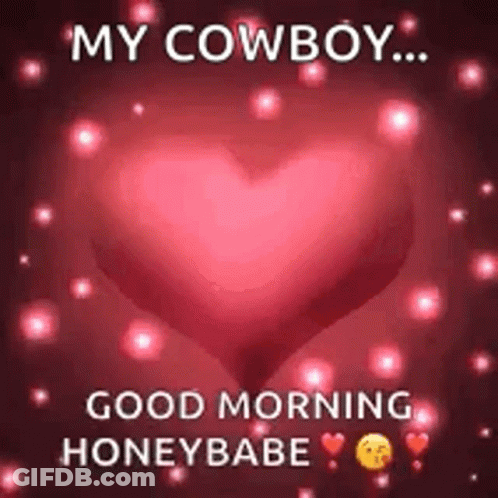 Red Heart Saying Good Morning Honeybabe GIF