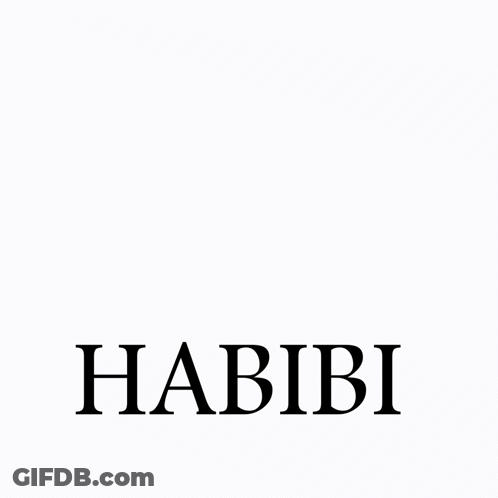Red Heart Saying Habibi GIF