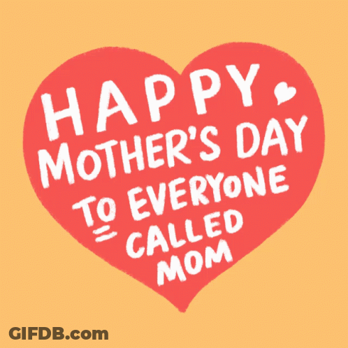 Red Heart Saying Happy Mother's Day GIF