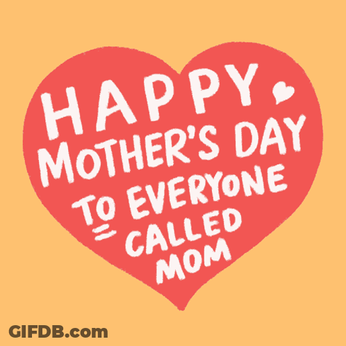 Red Heart Saying Happy Mothers Day GIF