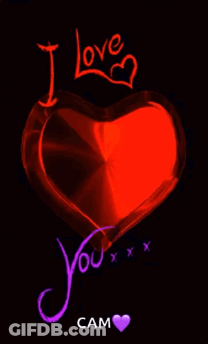 Red Heart Saying I Love You GIF