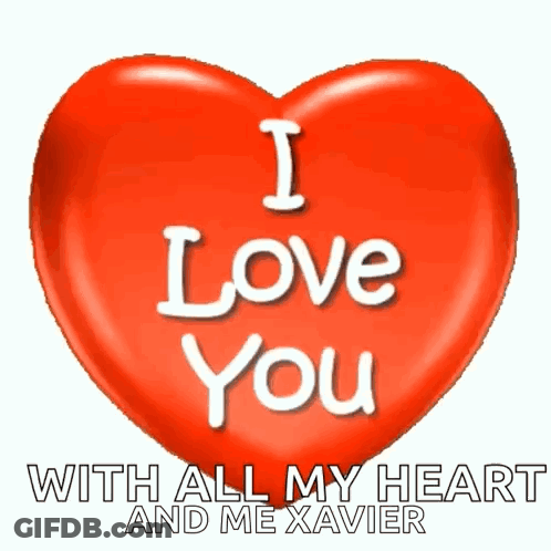 Red Heart Saying I Love You With All My Heart GIF