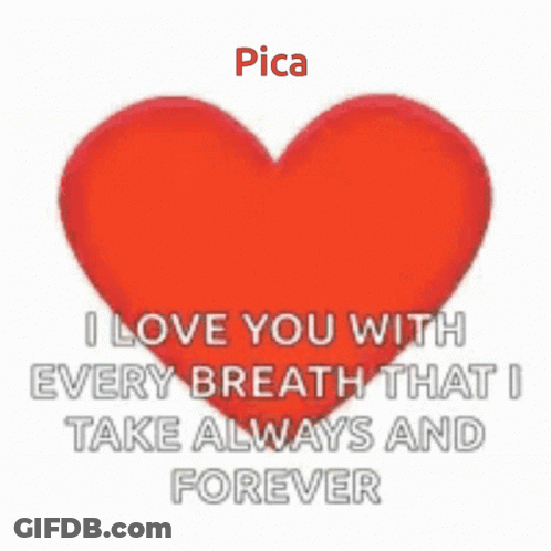 Red Heart Saying I Love You With Every Breath GIF