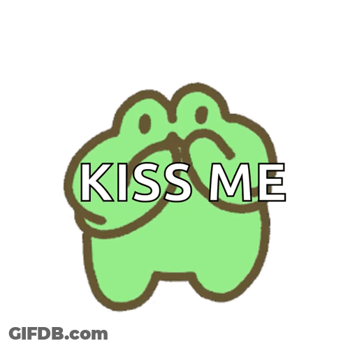 Red Heart Saying Kiss Me GIF
