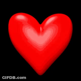 Red Heart Saying My Pleasure GIF