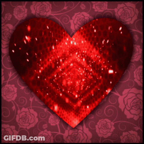 Red Heart Saying Shine On GIF