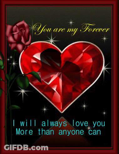 Red Heart Saying You Are My Forever GIF