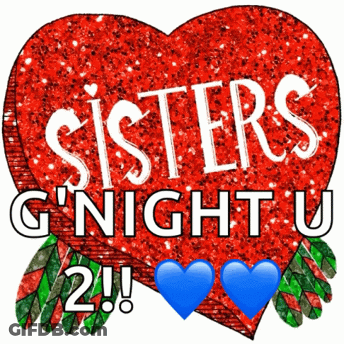 Red Heart Sisters G'night U GIF
