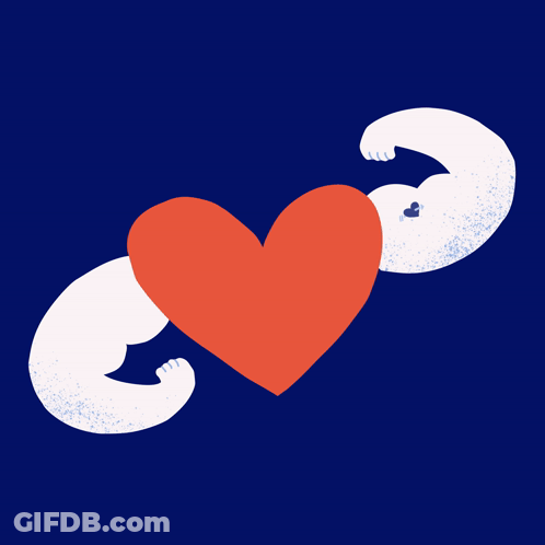 Red Heart Surrounded By White Muscles GIF