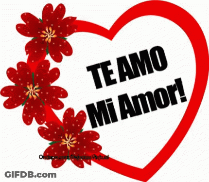 Red Heart Te Amo Mi Amor GIF
