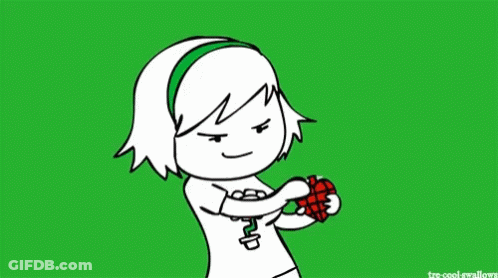 Red Heart With Black Lines On Green Background GIF