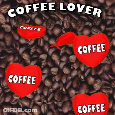 Red Heart With Coffee GIF