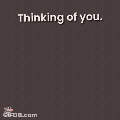 Red Heart With Face Saying Thinking Of You GIF