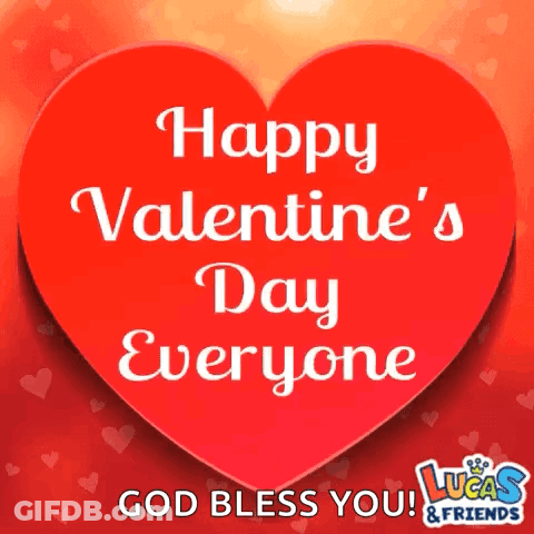 Red Heart With Happy Valentines Day GIF