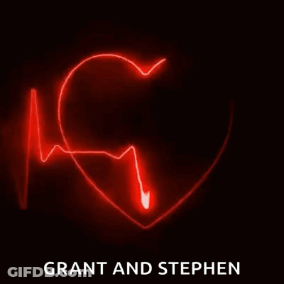 Red Heart With Heartbeat Line Grant And Stephen GIF