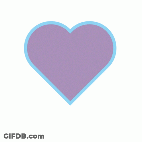 Red Heart With Purple Border And Blue Circle GIF